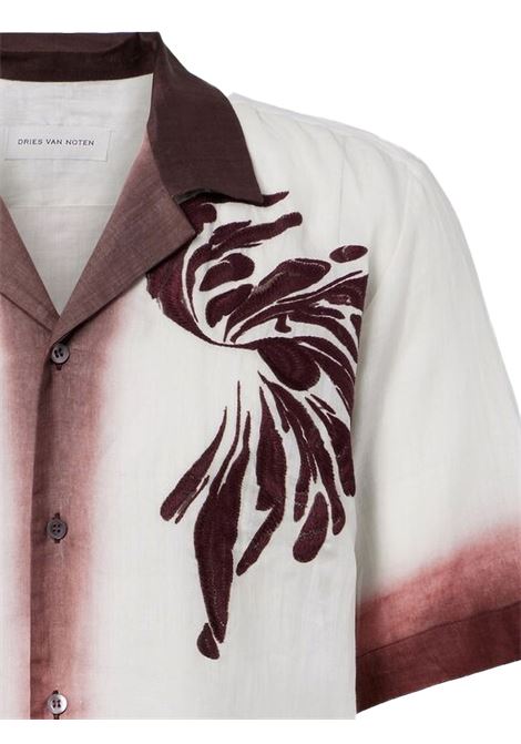 Camicia a maniche corte carlton in bordeaux Dries Van Noten - uomo DRIES VAN NOTEN | 2510807481268358